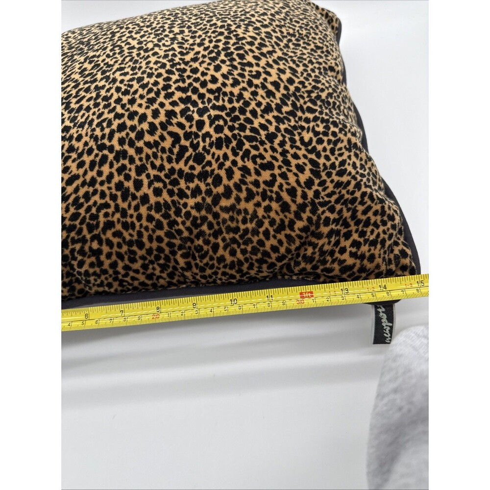 Newport Velvet Velour Leopard Print Throw Pillow - Picture 8 of 9